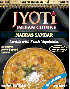 MADRAS SAMBAR,LNTLS&VEG Case of 12 / 15 OZ from Jyoti Cuisine India